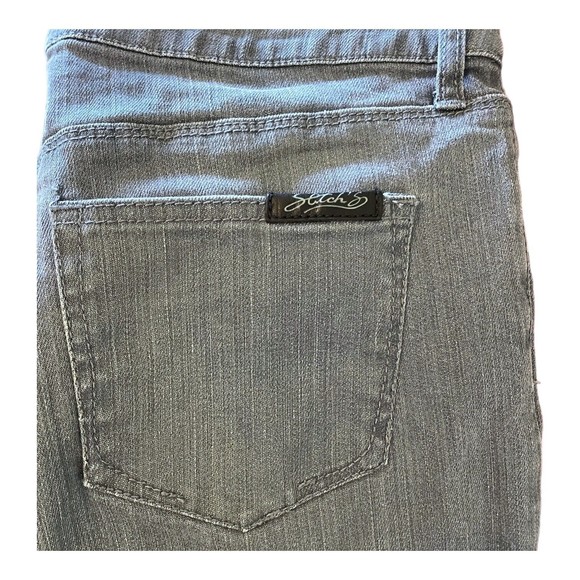 Stitch's Black Label Denim FOX Blue Gray Skinny Zipper Fly Cowgirl Jeans 29 33L - Picture 8 of 11